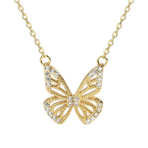 S'STEEL Butterfly Fairy Necklace 925 Sterling Silver Pendant