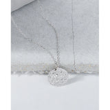 S'STEEL Round Card Zircon Necklace Sterling Silver S925 Chains Necklaces Y2K