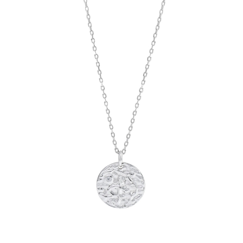 S'STEEL Round Card Zircon Necklace Sterling Silver S925 Chains Necklaces Y2K