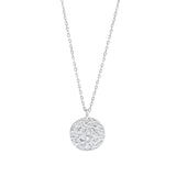 S'STEEL Round Card Zircon Necklace Sterling Silver S925 Chains Necklaces Y2K