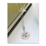 S'STEEL Round Pendant 925 Sterling Silver Women Accessories Necklace