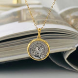 S'STEEL Round Pendant 925 Sterling Silver Portrait Pendant