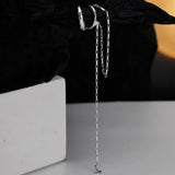S925 Sterling Silver Earrings For Women Clip On Earings Long Tassel Earcuff
