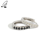 S'STEEL Zircon 925 Sterling Silver Earring Gift For Women Niche Hoop Earrings