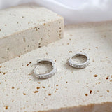 S'STEEL Zircon 925 Sterling Silver Earring Gift For Women Niche Hoop Earrings