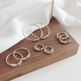 S'STEEL Silver Pure 925 Hoop Earrings Gift For Women Boho Jewelry