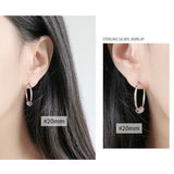 S'STEEL Silver Pure 925 Hoop Earrings Gift For Women Boho Jewelry