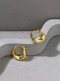 S'STEEL Tremella Button Sterling Silver 925 Hoop Earrings