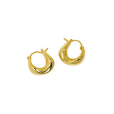 S'STEEL Tremella Button Sterling Silver 925 Hoop Earrings