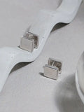 S'STEEL Geometric Hoops Earrings 925 Sterling Silver Punk Jewelry