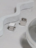 S'STEEL Geometric Hoops Earrings 925 Sterling Silver Punk Jewelry