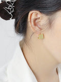 S'STEEL Geometric Hoops Earrings 925 Sterling Silver Punk Jewelry