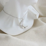 S'STEEL 925 Silver Moon Clavicle Chain Neck Choker