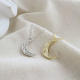 S'STEEL 925 Silver Moon Clavicle Chain Neck Choker