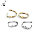 925 Silver Zircon Star Moon Hoop Earrings Gift For Women