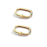 925 Silver Zircon Star Moon Hoop Earrings Gift For Women