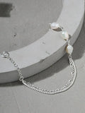925 Silver Baroque Pearls Zircon Layered Bracelet