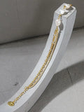 925 Silver Baroque Pearls Zircon Layered Bracelet