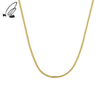Sterling Silver 925 Clavicle Necklace Minimalist Choker Snake Chain
