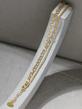 Sterling Silver 925 Double-layer Bracelet Punk Version Jewelry