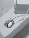 925 Sterling Silver Drop Pendant Necklace Minimalist Statement Gift Women