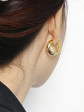 S'STEEL Sterling Silver 925 Circle Hoops Large Earrings