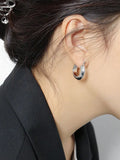 S'STEEL Sterling Silver 925 Circle Hoops Large Earrings
