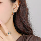 S'STEEL Silver 925 Geometric Stud Earrings for Women