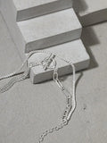 S'STEEL 925 Silver Bracelets Zircon Buckle Double-layer Chain Punk Women Jewelry