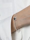 S'STEEL Double-layer Chain Bangles Platinum Women Punk Jewellery
