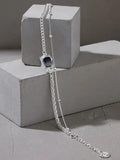 S'STEEL Double-layer Chain Bangles Platinum Women Punk Jewellery