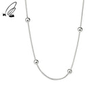 S925 Silver Necklace for Women Geometric Snake Chain Choker