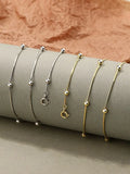 S925 Silver Necklace for Women Geometric Snake Chain Choker