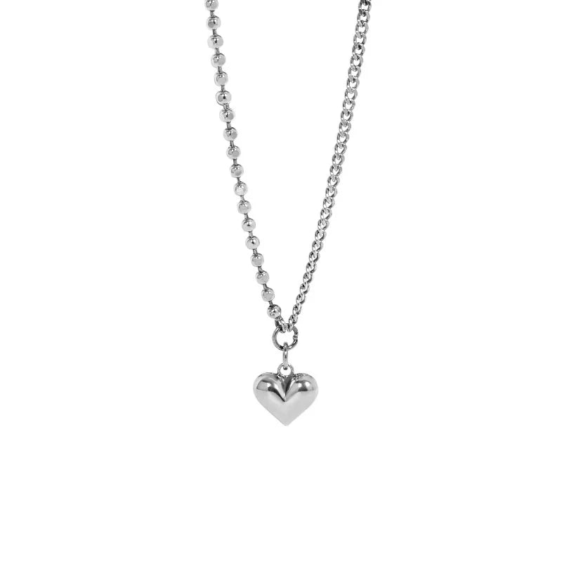S'STEEL Silver 925 Pendant Necklace Heart Necklaces
