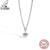 S'STEEL Silver 925 Pendant Necklace Heart Necklaces