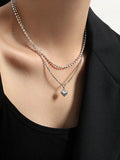 S'STEEL Silver 925 Pendant Necklace Heart Necklaces