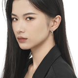 S'STEEL Personalized Line Knotted Stud Earings For Girls