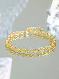 S'STEEL Silver 925 Bracelet Woven God Chain Gift Women Punk Style Accessories