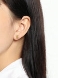 Sterling Silver 925 Bear Stud Earrings Gift For Women Gothic Funny Earings
