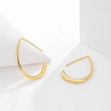 S'STEEL Silver 925 Water Drop Hoop Earrings for Women