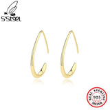 S'STEEL Silver 925 Water Drop Hoop Earrings for Women