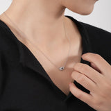 S'STEEL Silver 925 Zircon Devil's Eye Pendant Necklace Gift For Girlfriend