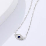 S'STEEL Silver 925 Zircon Devil's Eye Pendant Necklace Gift For Girlfriend