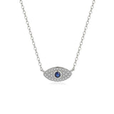 S'STEEL Silver 925 Zircon Devil's Eye Pendant Necklace Gift For Girlfriend