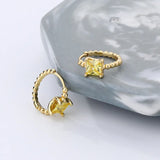 S'STEEL Sterling Silver Zircon Hoop Earrings For Women