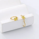S'STEEL Sterling Silver Zircon Hoop Earrings For Women