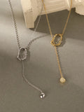S'STEEL Geometric Pendant Necklace 925 Silver Women's Minimalist Jewelry