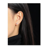 925 Sterling Silver Women's Stud Earrings Minimalist Geometric Earings