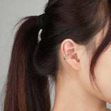 925 Silver Turquoise Dragonfly Earrings Zircon Earcuff Clip On Earings