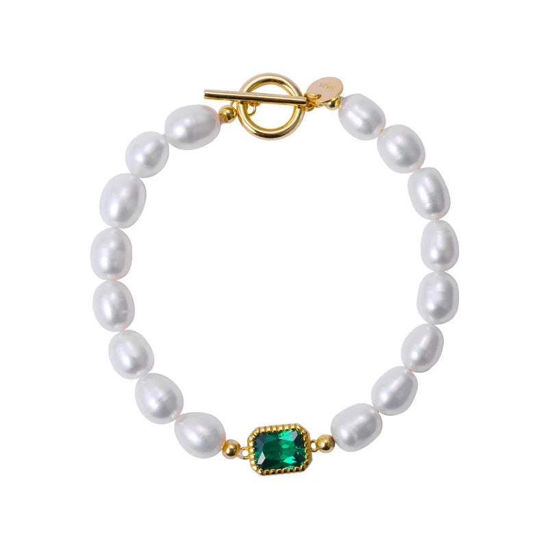 925 Sterling Silver Pearl Bracelet Personal Customized Gift Fine Jewelry